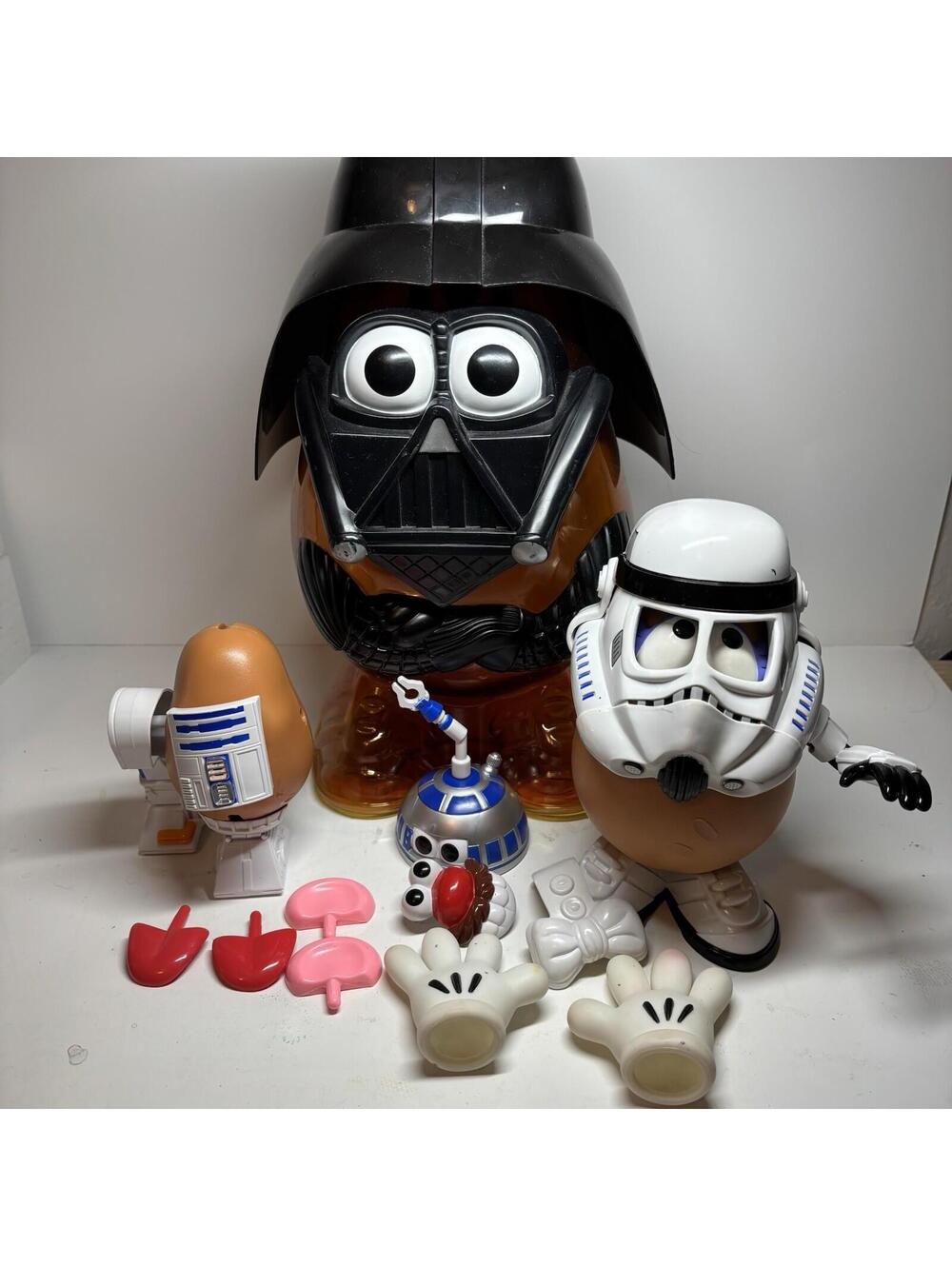 Star Wars Mr Potato Head Lot Darth Tater Spudtrooper Artoo-Potatoo R2D2 Parts